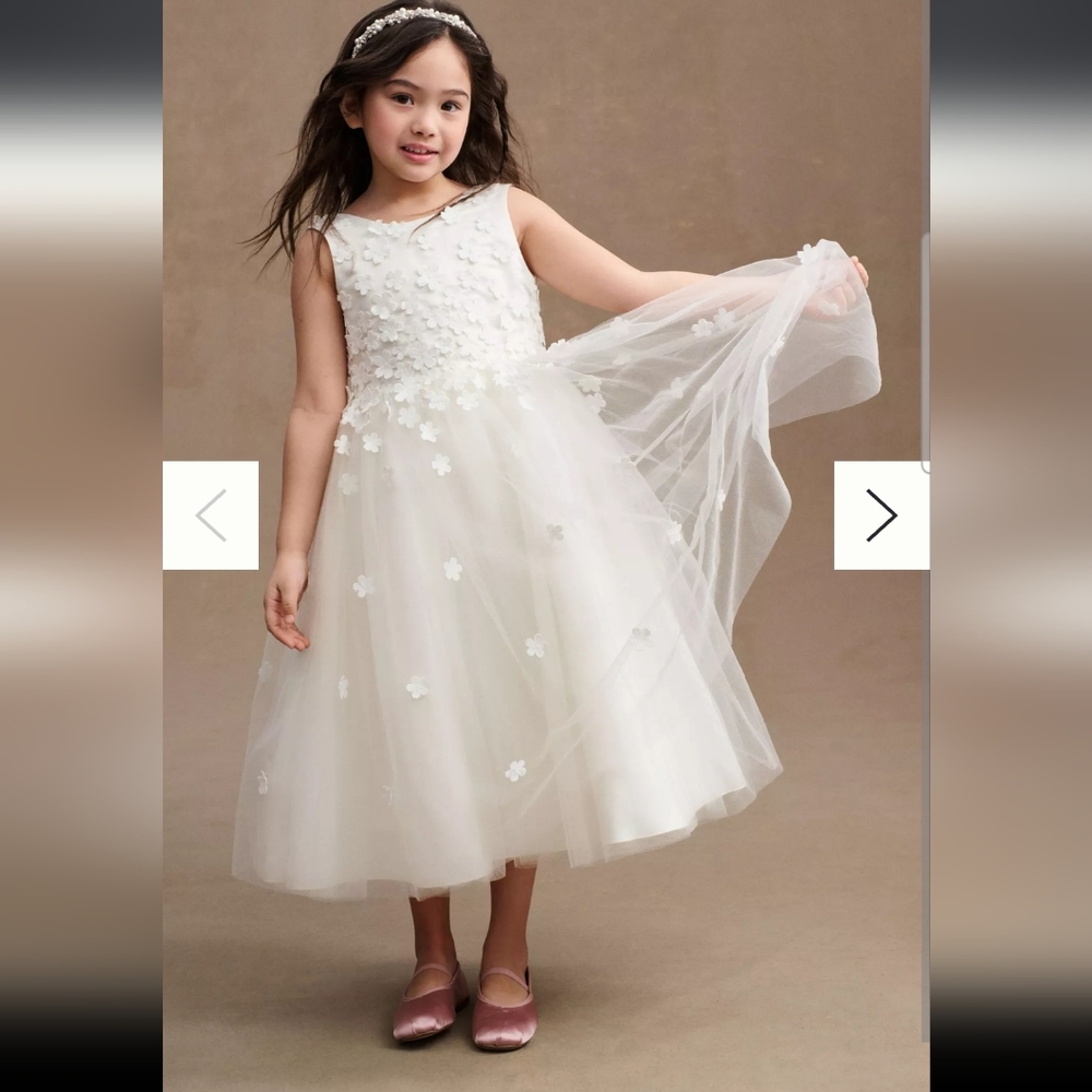 Anthropologie Cream Princess Daliana Flower Girl Dress